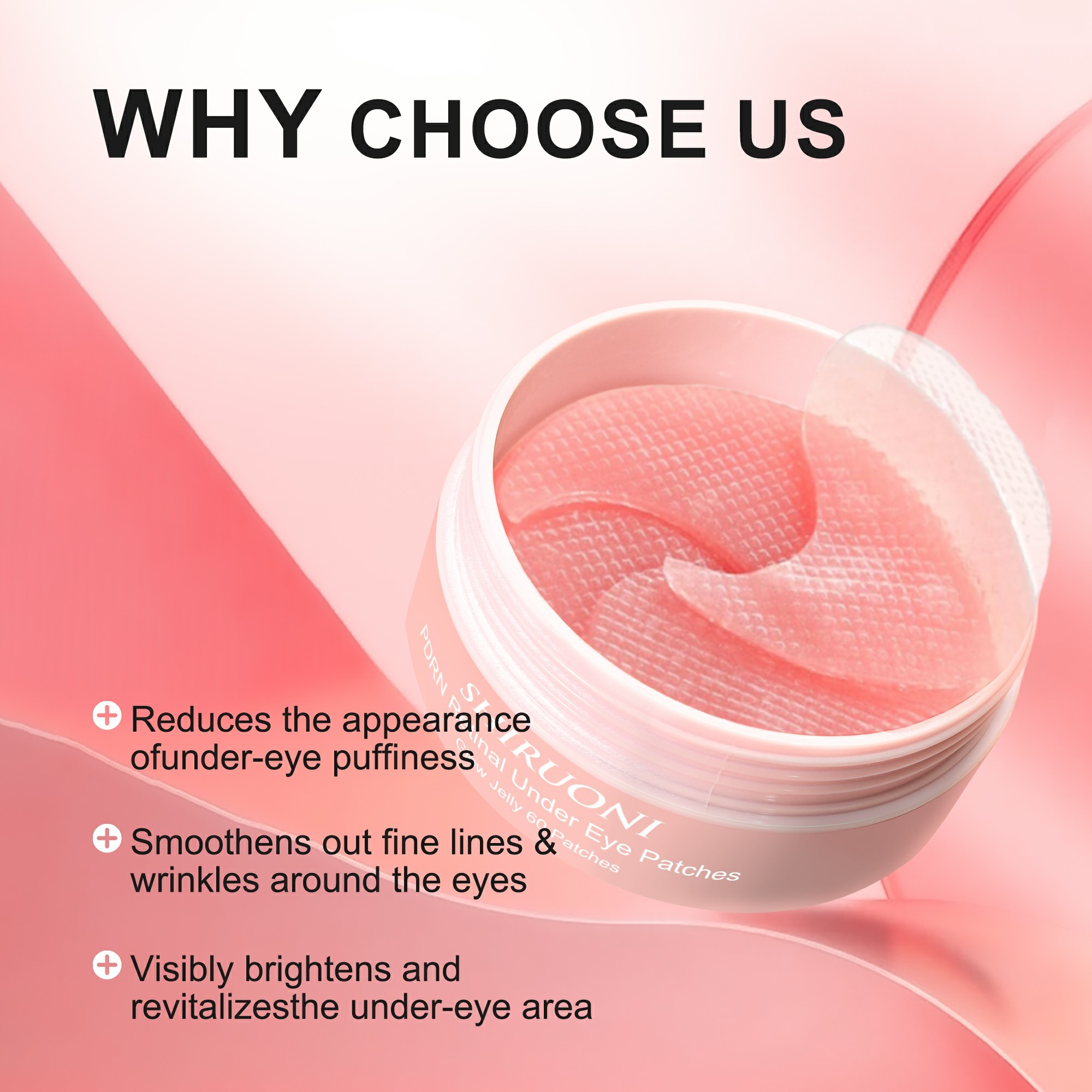Private label collagen hydrogel eye mask for dark circles