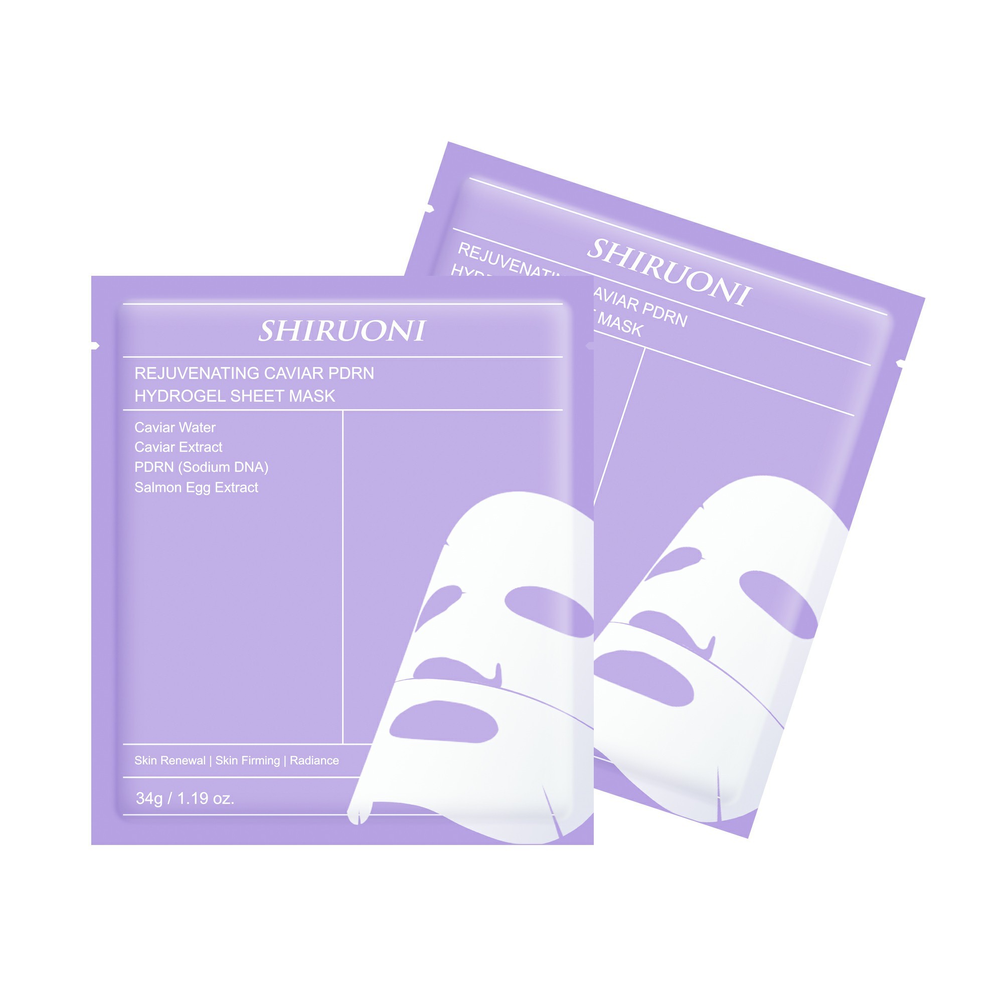 OEM PDRN hydrogel sheet mask with caviar and salmon extract