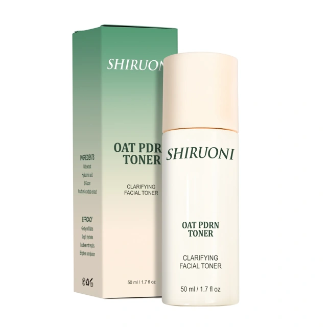 Gentle exfoliating facial toner with oat extract and PDRN