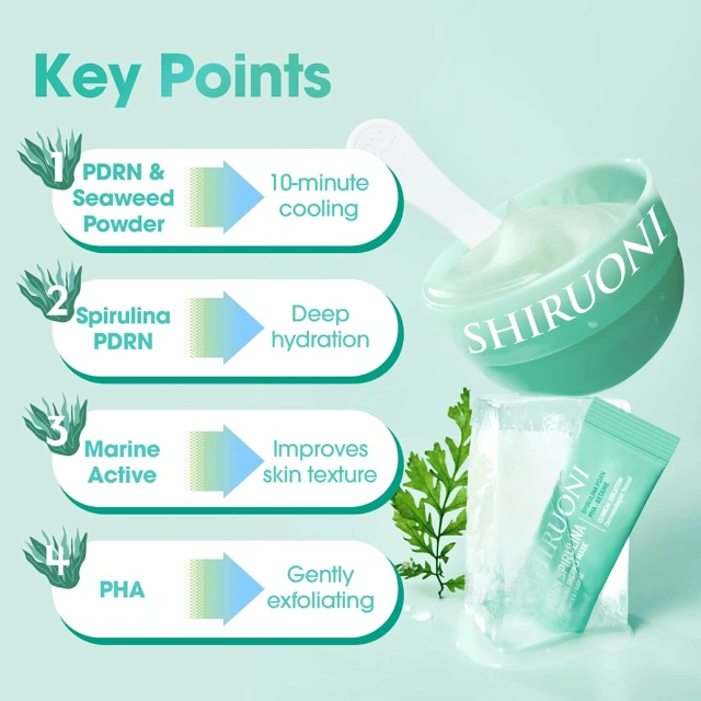 Seaweed and PHA soothing wash-off mask Korean skincare