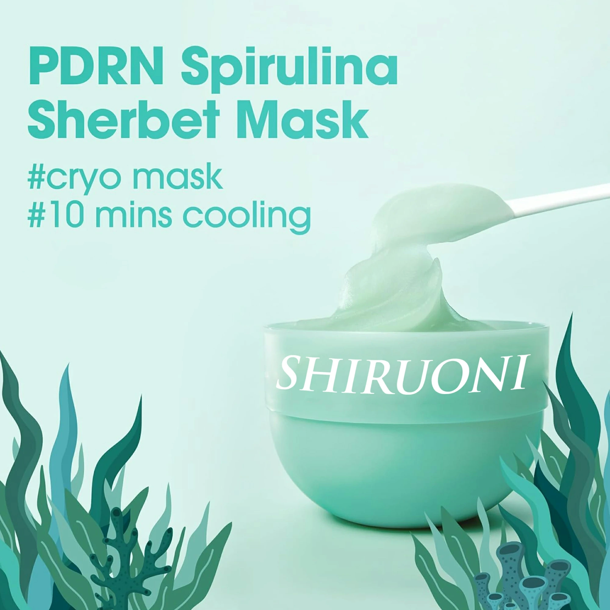 Cooling sherbet face mask with plant-based PDRN private label