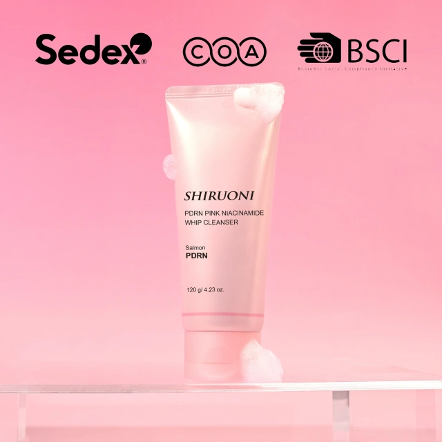 Private label niacinamide cleanser with PDRN skincare factory