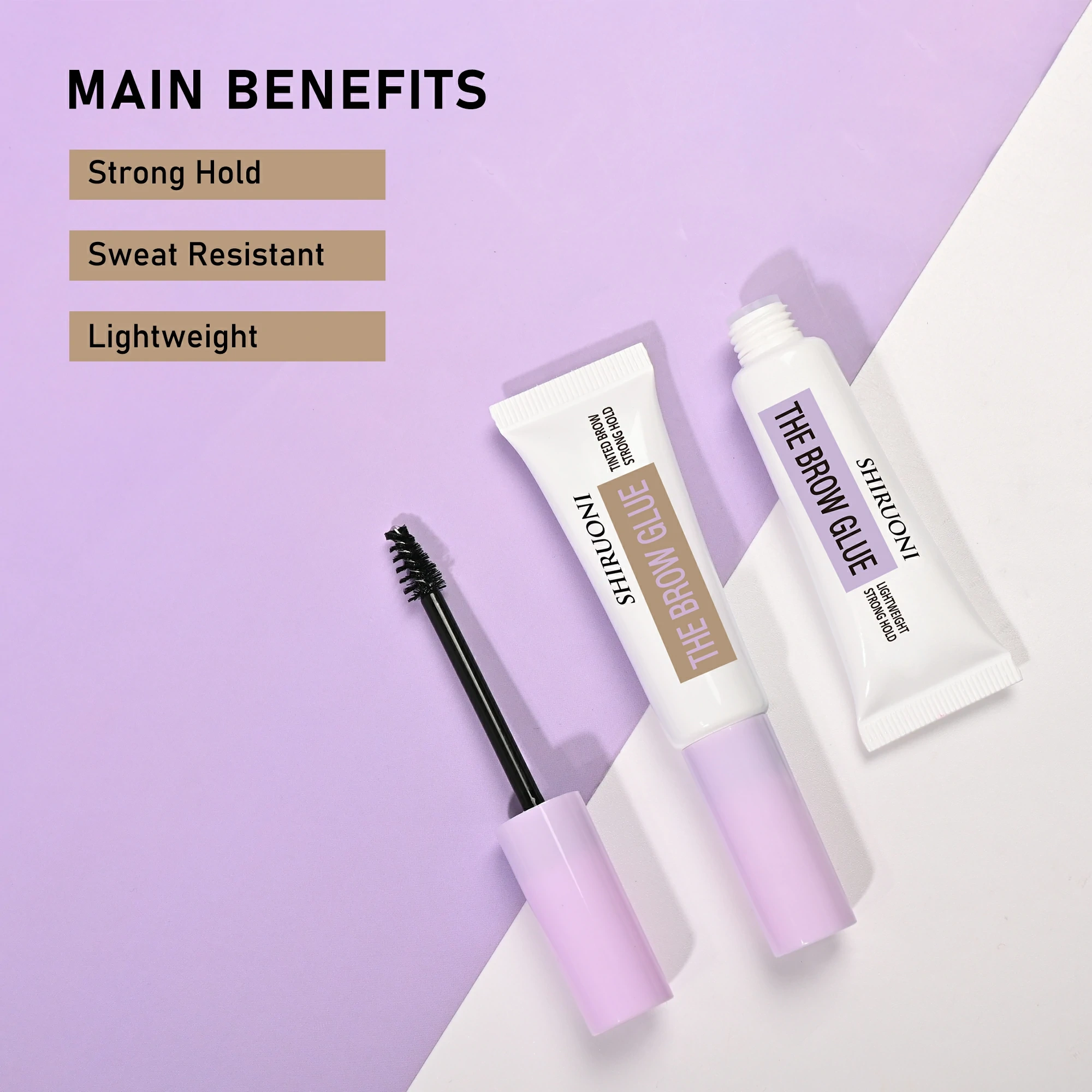 Strong hold keeps brows styled all day

Lightweight & non-sticky formula for comfort

Sweat-resistant and long-lasting

Available in Clear, Brown, and Grey tints

Ideal for eyebrow glue stick or gel formulations

Perfect for OEM/private label beauty brands