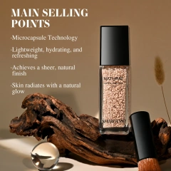 custom hydrating foundation production:
Lightweight & breathable liquid texture for daily wear
Hydrating formula ideal for dry or combination skin
Natural finish enhances skin tone with sheer coverage
Microcapsule technology releases pigment for a fresh glow
Inspired by luxury water tints like Chanel Water-Fresh Tint
Perfect for OEM & private label foundation makeup lines