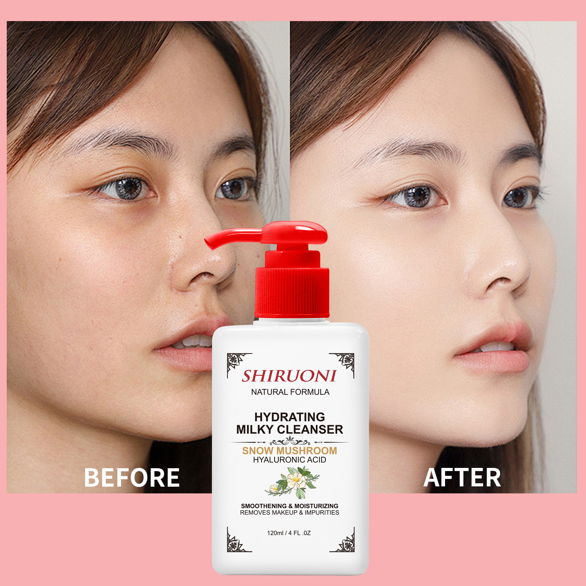 Moisturizing hyaluronic acid face cleanser factory