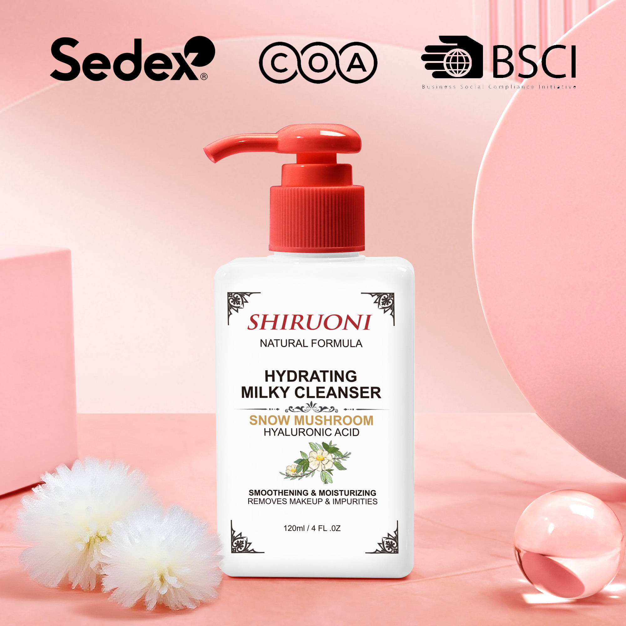 Factory production of organic milky face wash