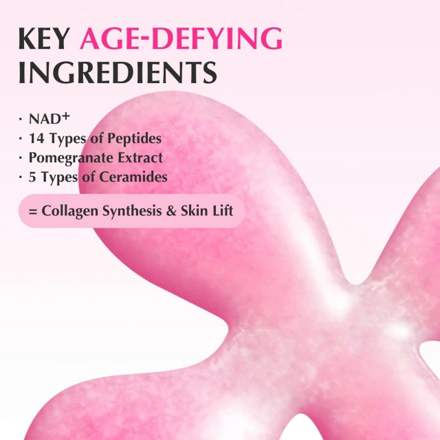 lightweight nad+ skincare serum texture with peptides