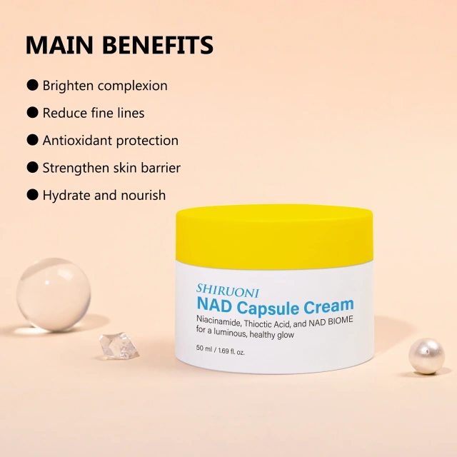 dark spot brightening and hydrating nad capsule cream benefits