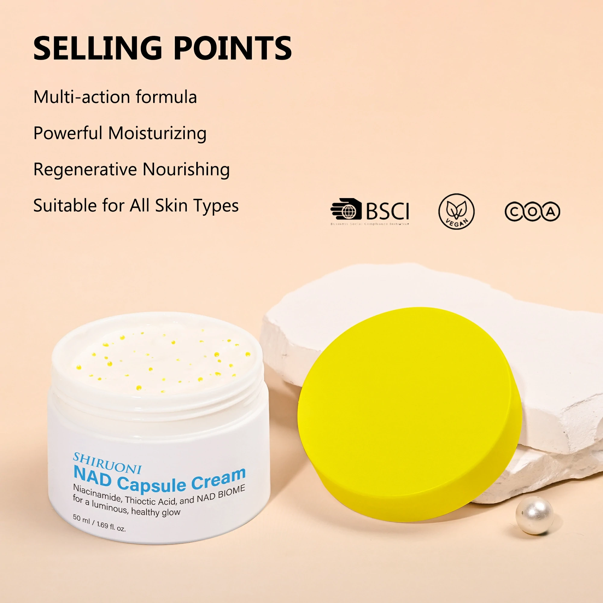 key selling points of nad capsule dark spot cream for private label skincare