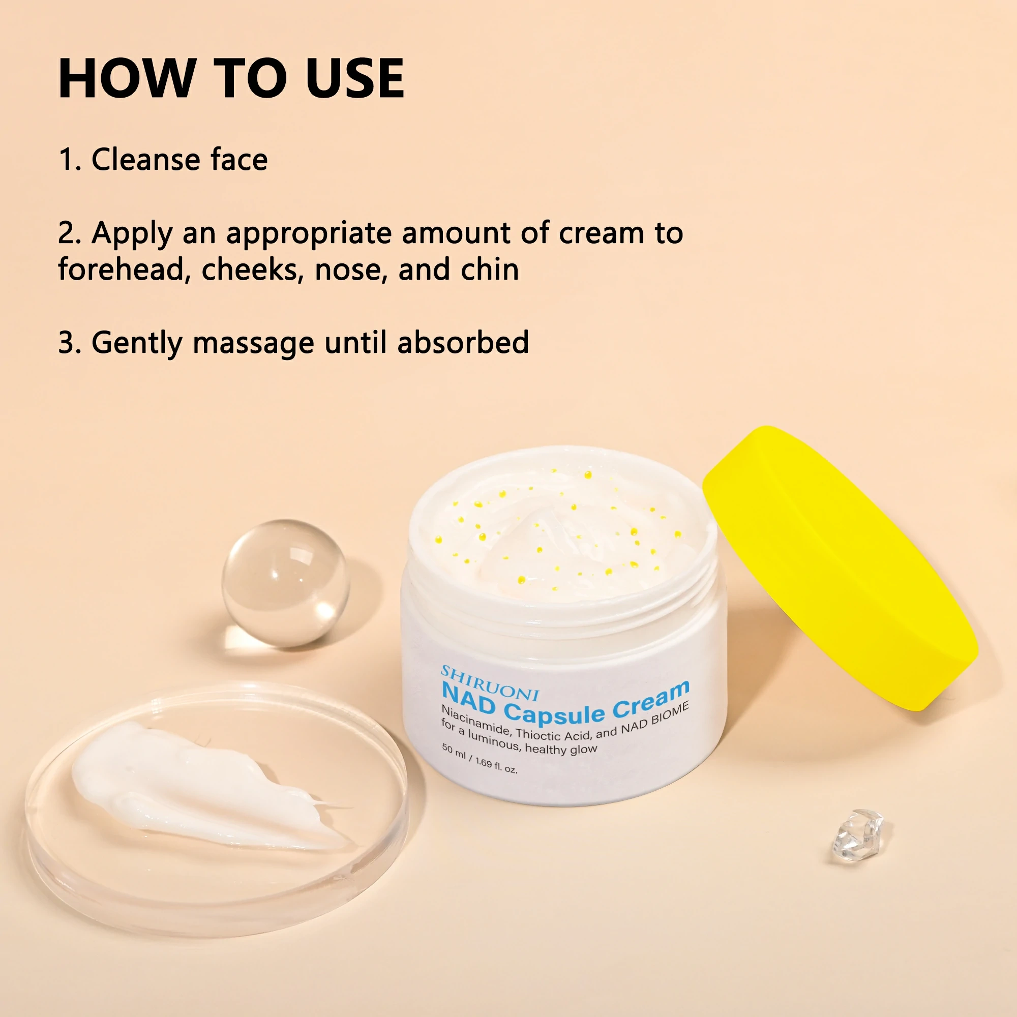 how to apply nad capsule cream for dark spot treatment