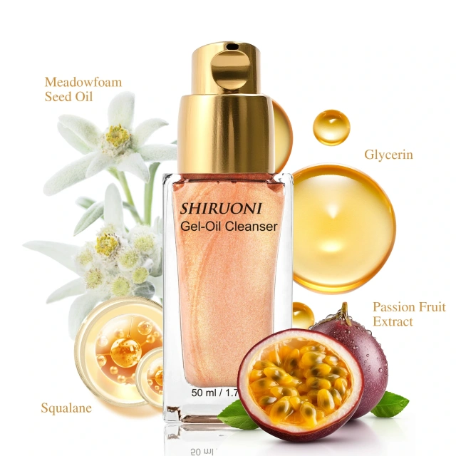 gel makeup remover texture with meadowfoam seed oil