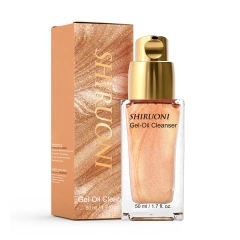 private label gel oil cleanser packaging design for skincare brands