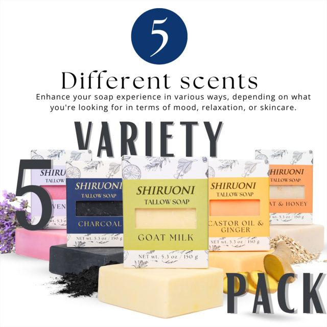 Tallow Soap – 5 Different Scents