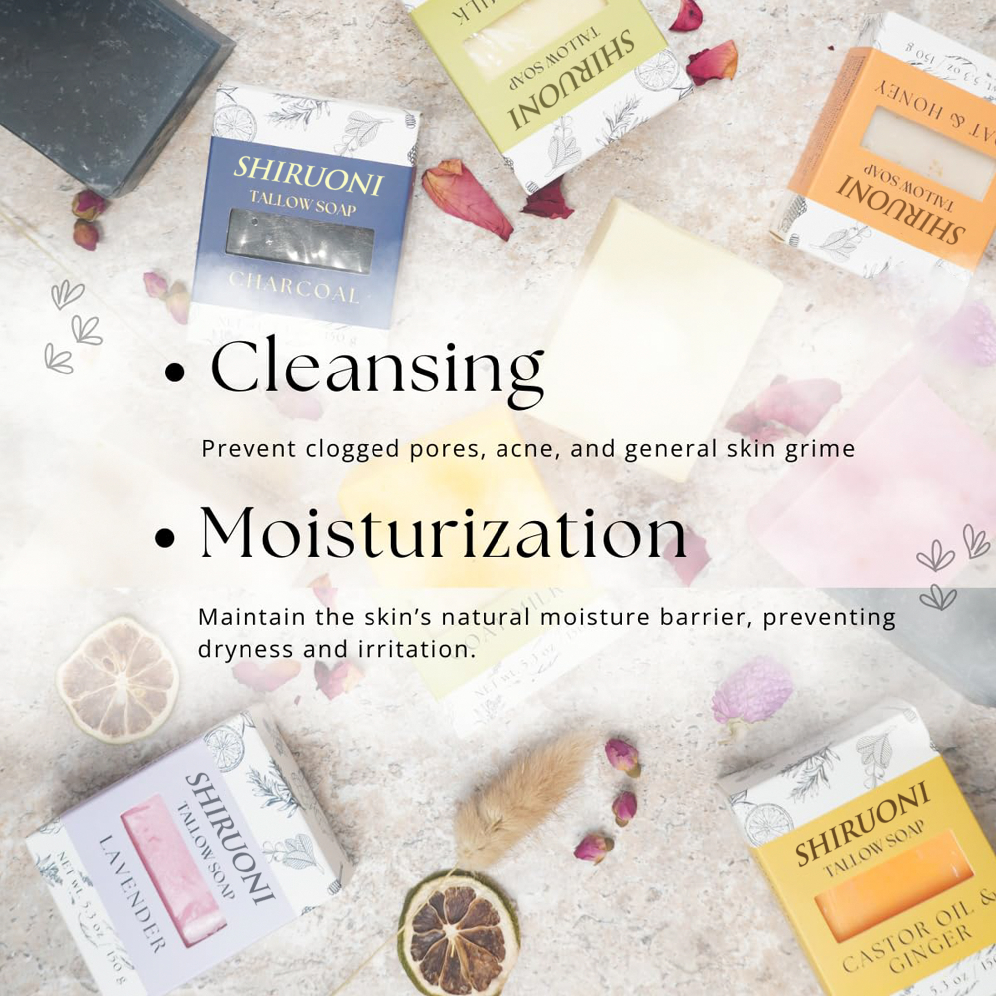 Tallow Soap – 5 Different Scents