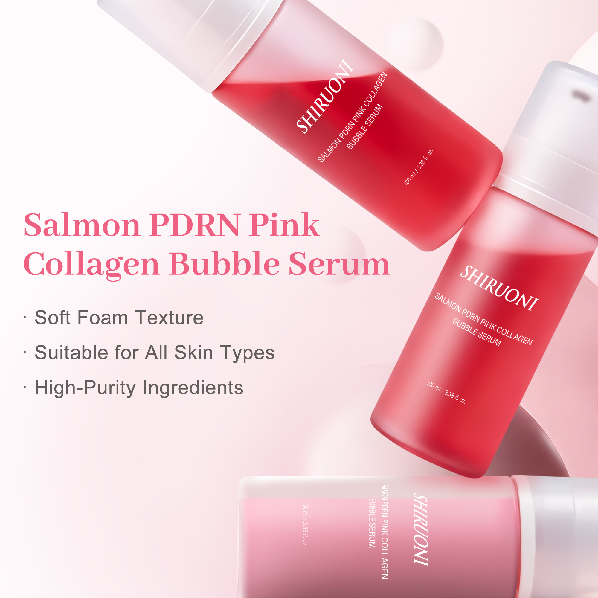 Salmon PDRN Pink Collagen Bubble Serum