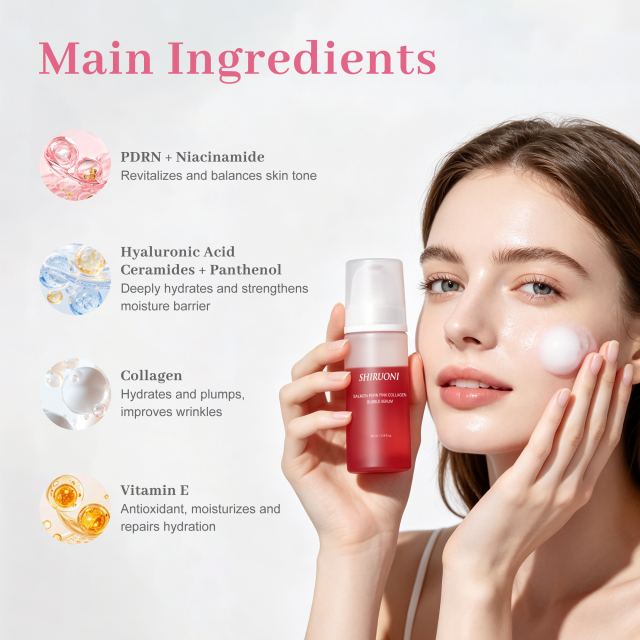 Salmon PDRN Pink Collagen Bubble Serum