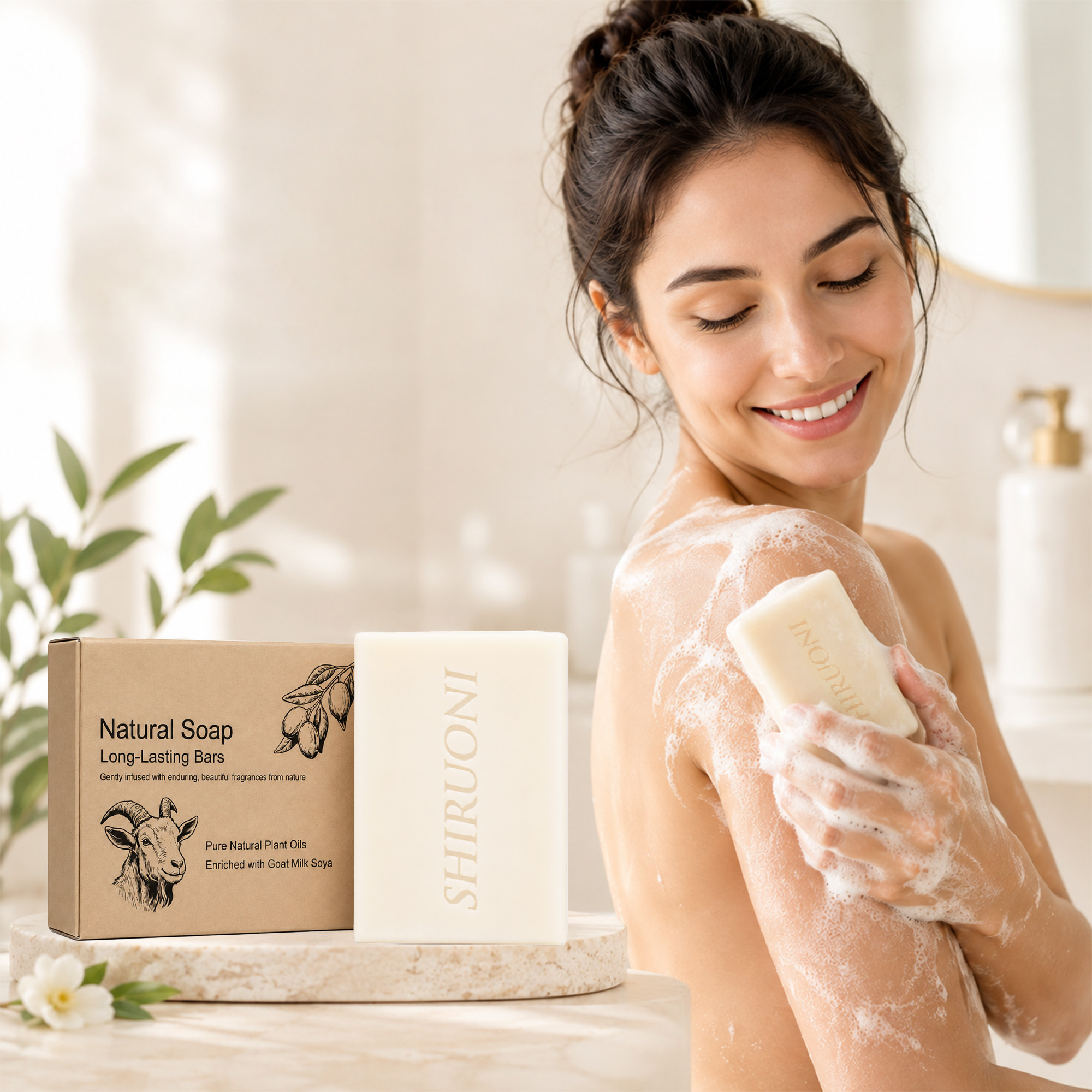 Natural Soap, Enriched with Goat Milk & Soya