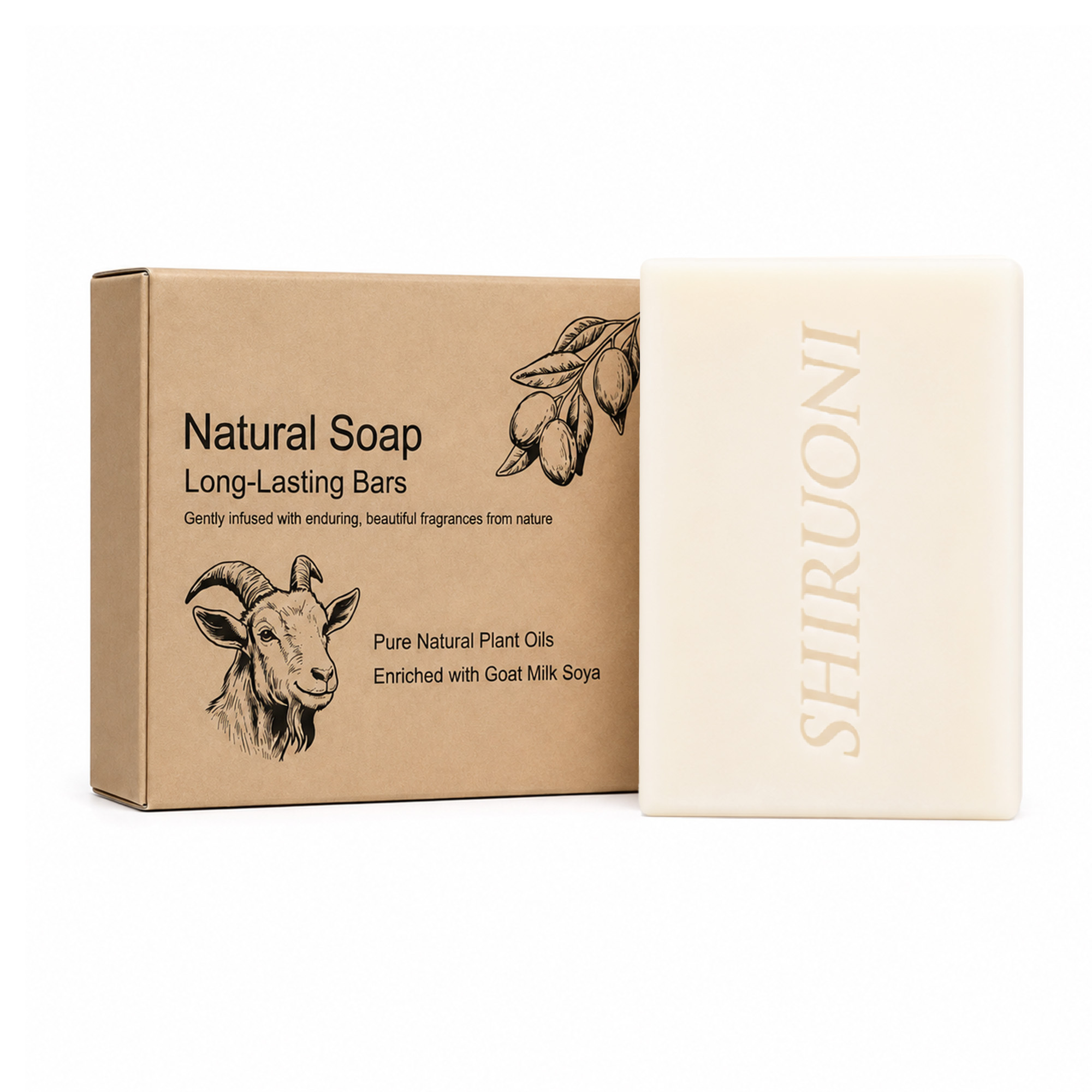 Natural Soap, Enriched with Goat Milk & Soya
