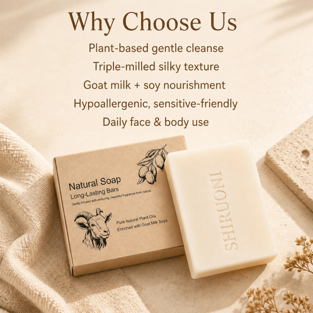 Natural Soap, Enriched with Goat Milk & Soya