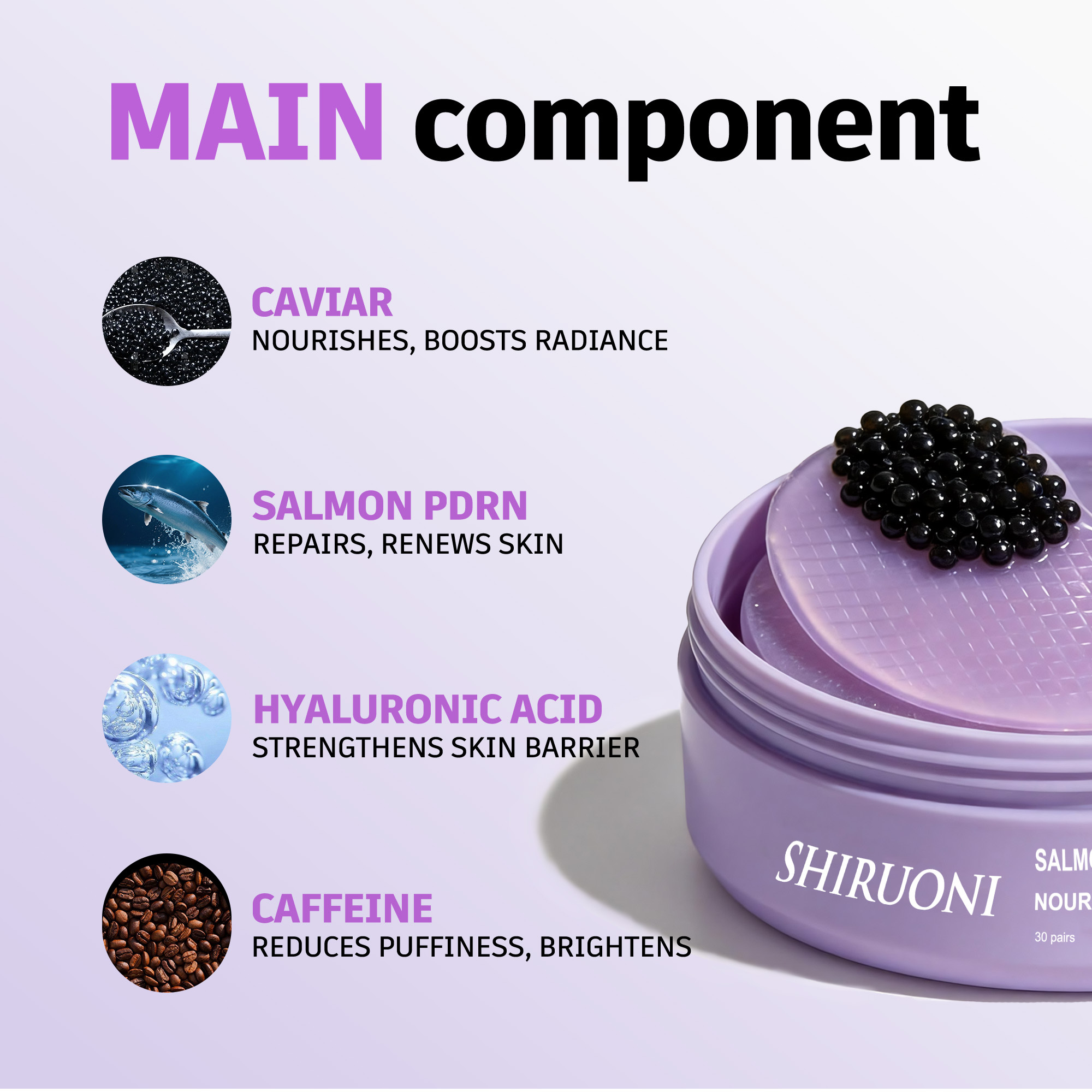 Salmon PDRN + Caviar Eye Mask