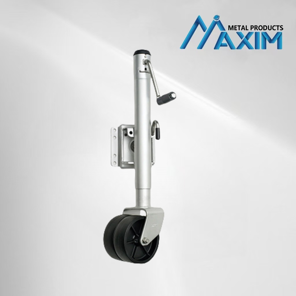 Bolt On Fixed Mount Trailer Jack With Caster Wheel