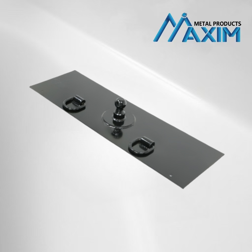 Trailer Hitch Plate with Ball And Two D-Rings