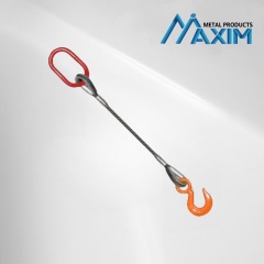 Single leg wire rope cable sling
