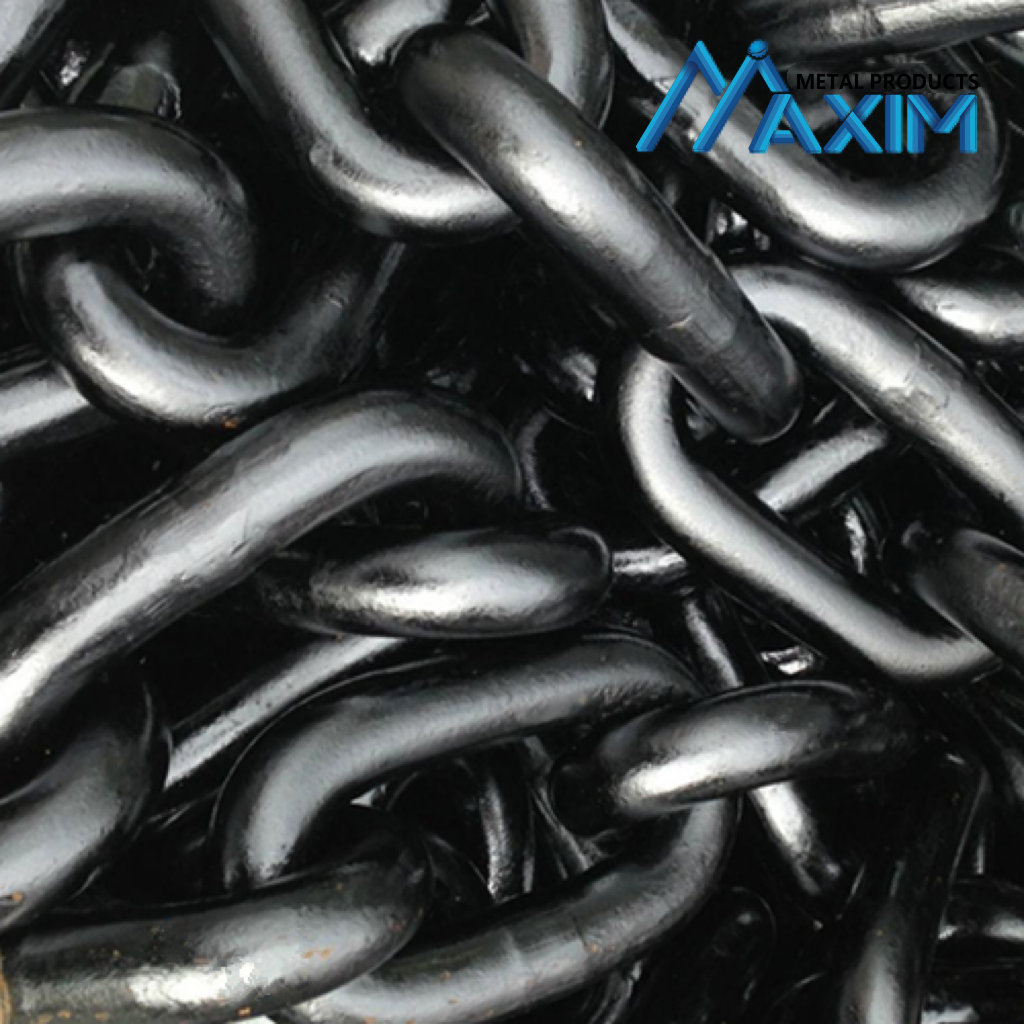 Black Painting Mooring Accessory Studless Anchor Chain