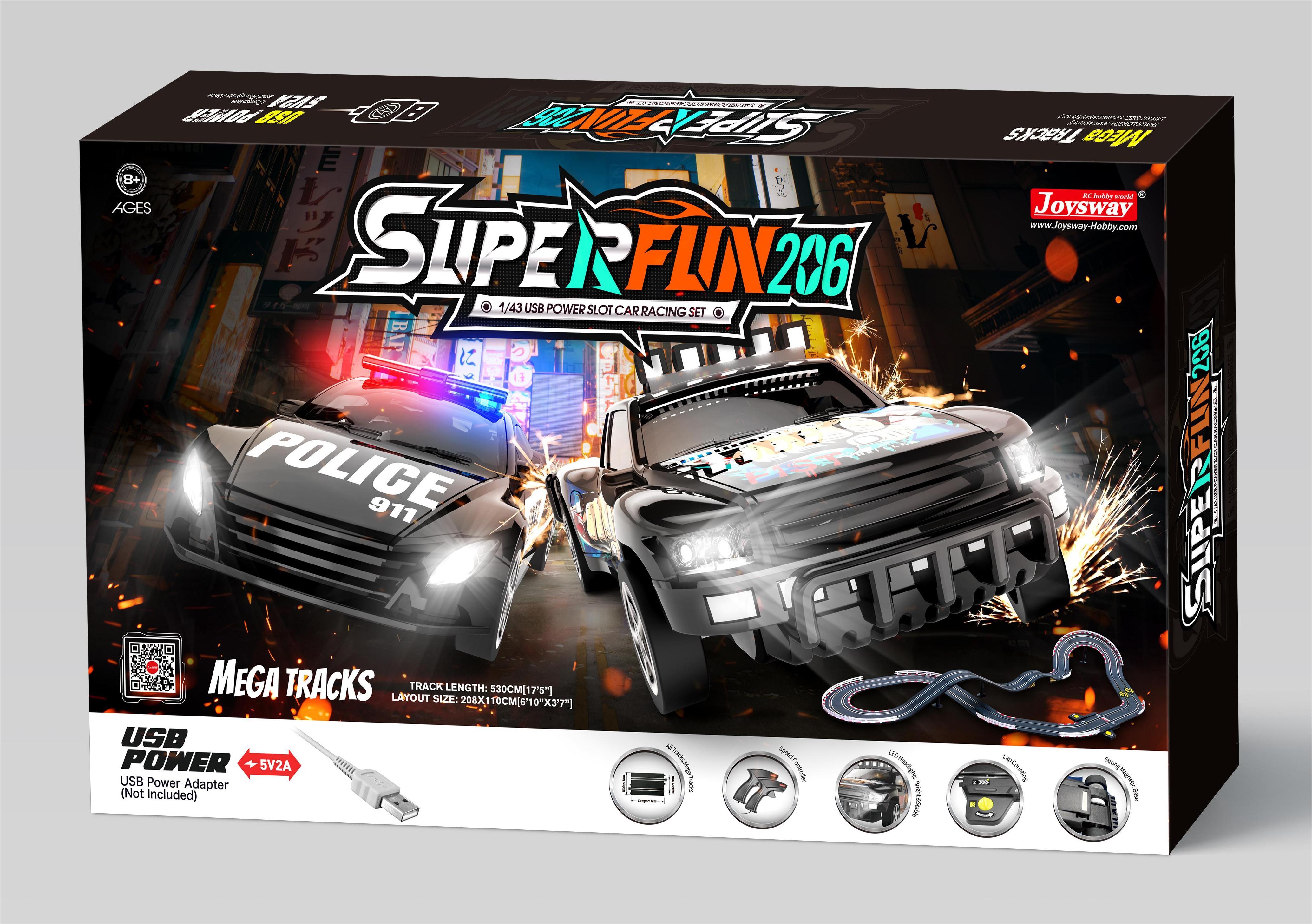 フーチョンギタ　ラジアント　セット Joysway SuperFun Slot Car Racing Set 9206
