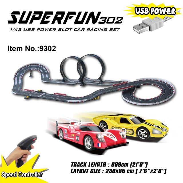 Joysway SuperFun Slot Car Racing Set 9302