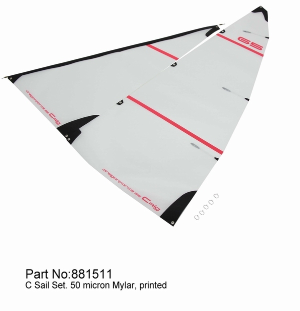 【Item No.:881511】C Sail Set. 50 micron Mylar, printed