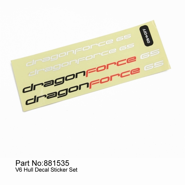 【Item No.:881535】V6 Hull Decal Sticker Set