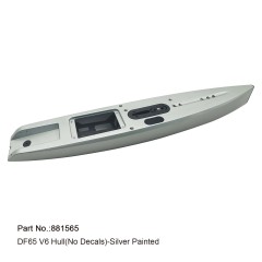 【Item No.:881565】DF65V6 Silver hull (incl.servo tray,deck eyes,finbox,bumper)