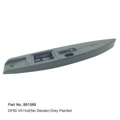 【Item No.:881566】DF65V6 Grey hull (incl.servo tray,deck eyes,finbox,bumper)