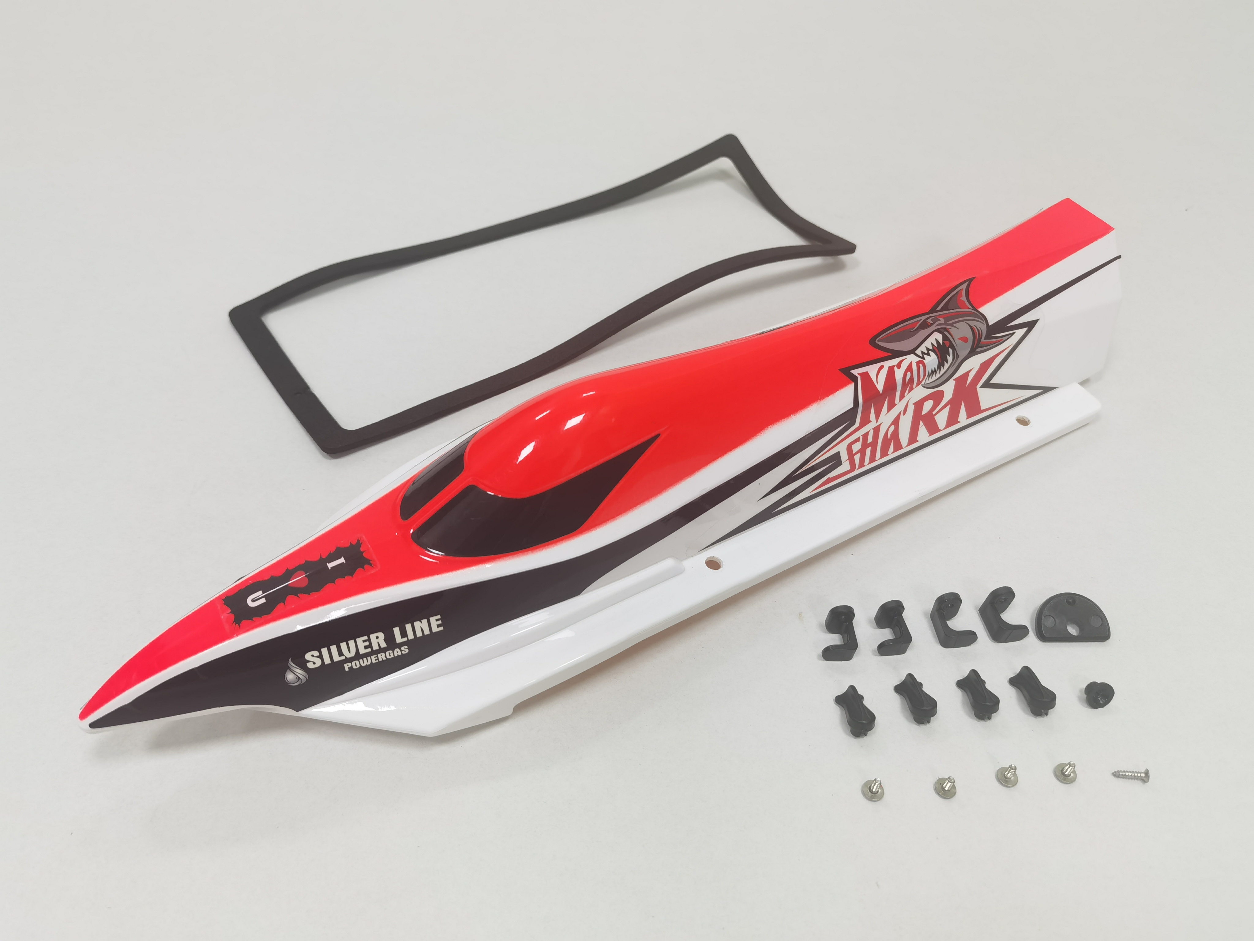 【Item No.:820503】Mad shark Deck(Red) & water proof gasket with plastic lock set