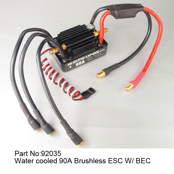 【Item No.:92035】Water cooled 90A Brushless ESC W/ BEC