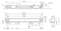 長さ測定デジタル読み取り計測1250mm絶対リニアスケール