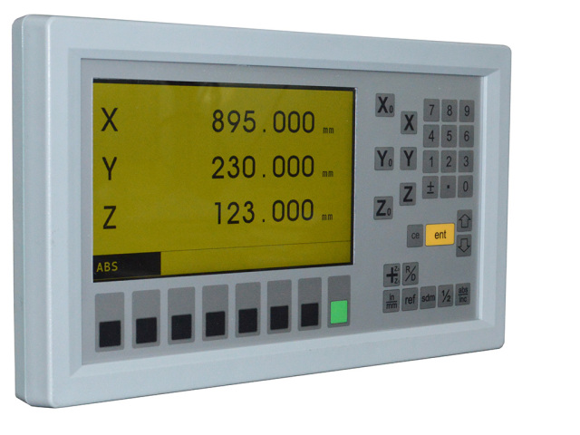 Easson 3-Achsen-Lineal mit optischem LCD-Display, graue Schale