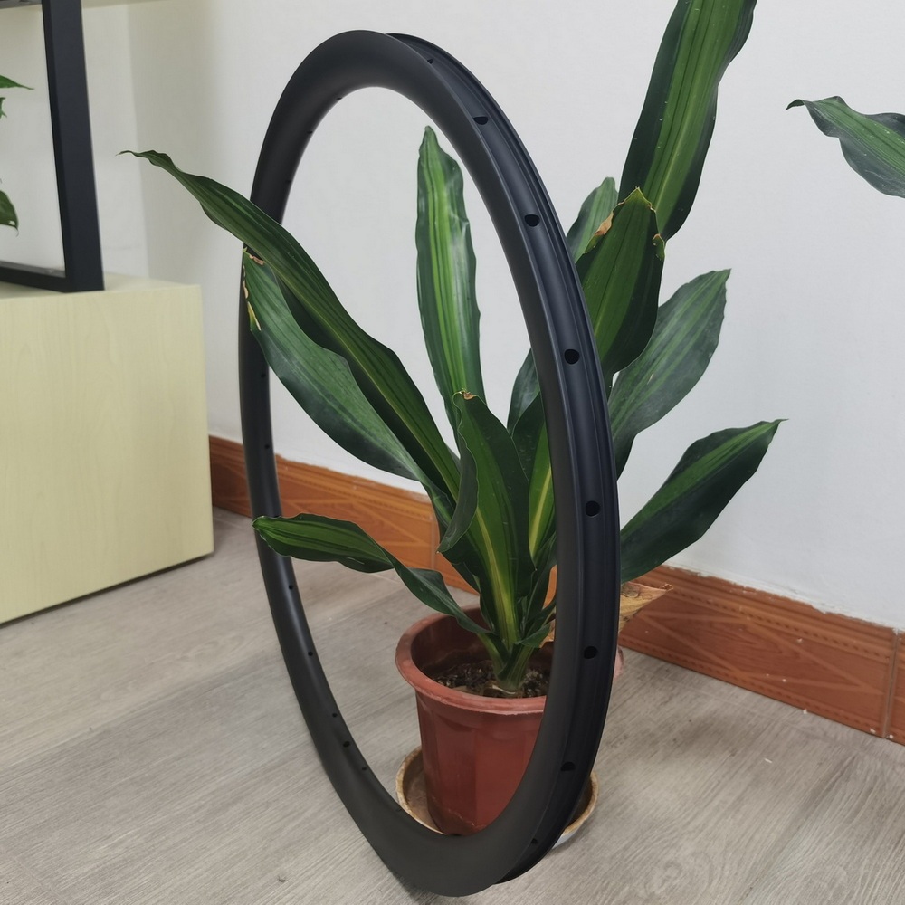 700C Hookless Road Gravel Carbon Rims 28mm External Width 23mm Internal Width Disc Brake Super Light