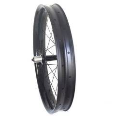 26ER Fat Bike Carbon Wheels 80mm External Width 75mm Internal Width Tubeless 6 Bolts