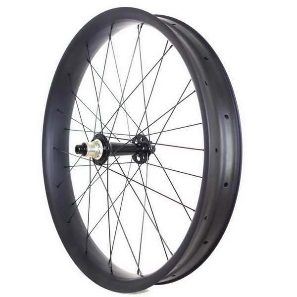 26ER Fat Bike Carbon Wheels 80mm External Width 75mm Internal Width Tubeless 6 Bolts