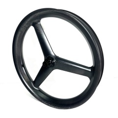 26ER Tri Spoke Fat Bike Carbon Wheels Center Lock 80MM External Width Tubeless Ratchet Hub System