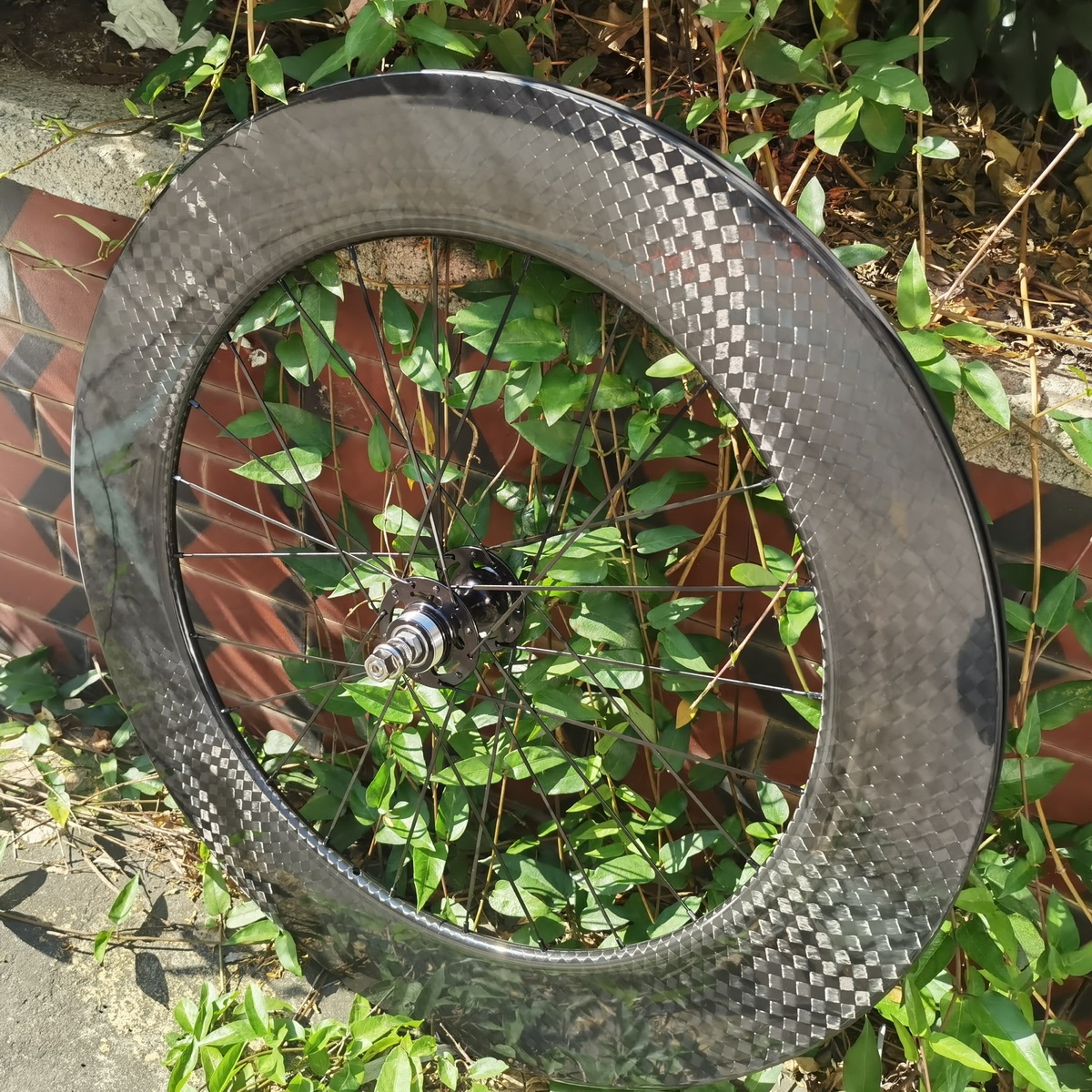 700C Track Bike Carbon Wheels 88mm Height 23MM External Width Flipflop Hub Clincher Tubular