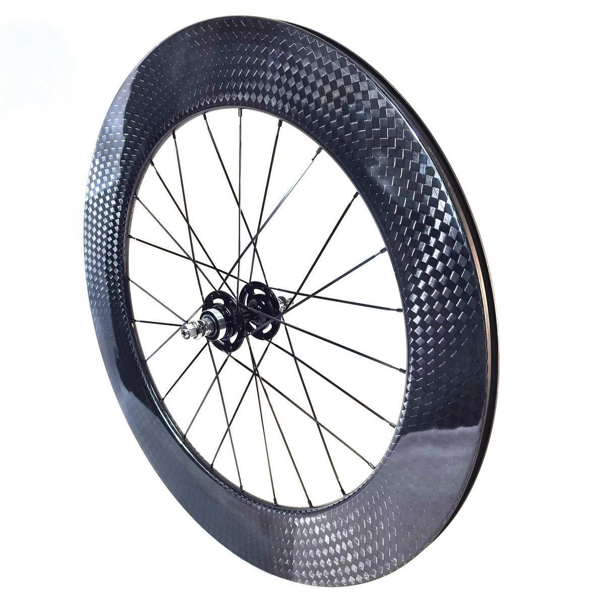 700C Track Bike Carbon Wheels 88mm Height 23MM External Width Flipflop Hub Clincher Tubular