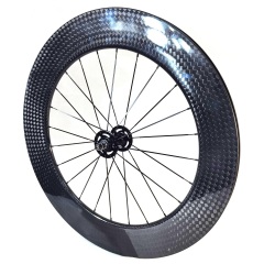 700C Track Bike Carbon Wheels 88mm Height 23MM External Width Flipflop Hub Clincher Tubular