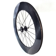 700C Track Bike Carbon Wheels 88mm Height 23MM External Width Flipflop Hub Clincher Tubular
