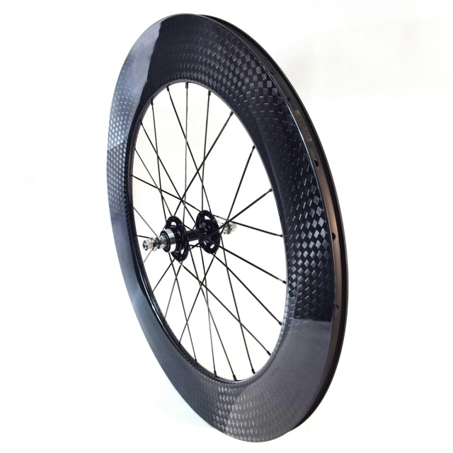 700C Track Bike Carbon Wheels 88mm Height 23MM External Width Flipflop Hub Clincher Tubular