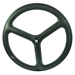 700C Tri Spoke Track Bike Carbon Wheels 50mm Height 24mm Width Clincher Tubular Fixed Gear Bicycle Wheels Flipflop