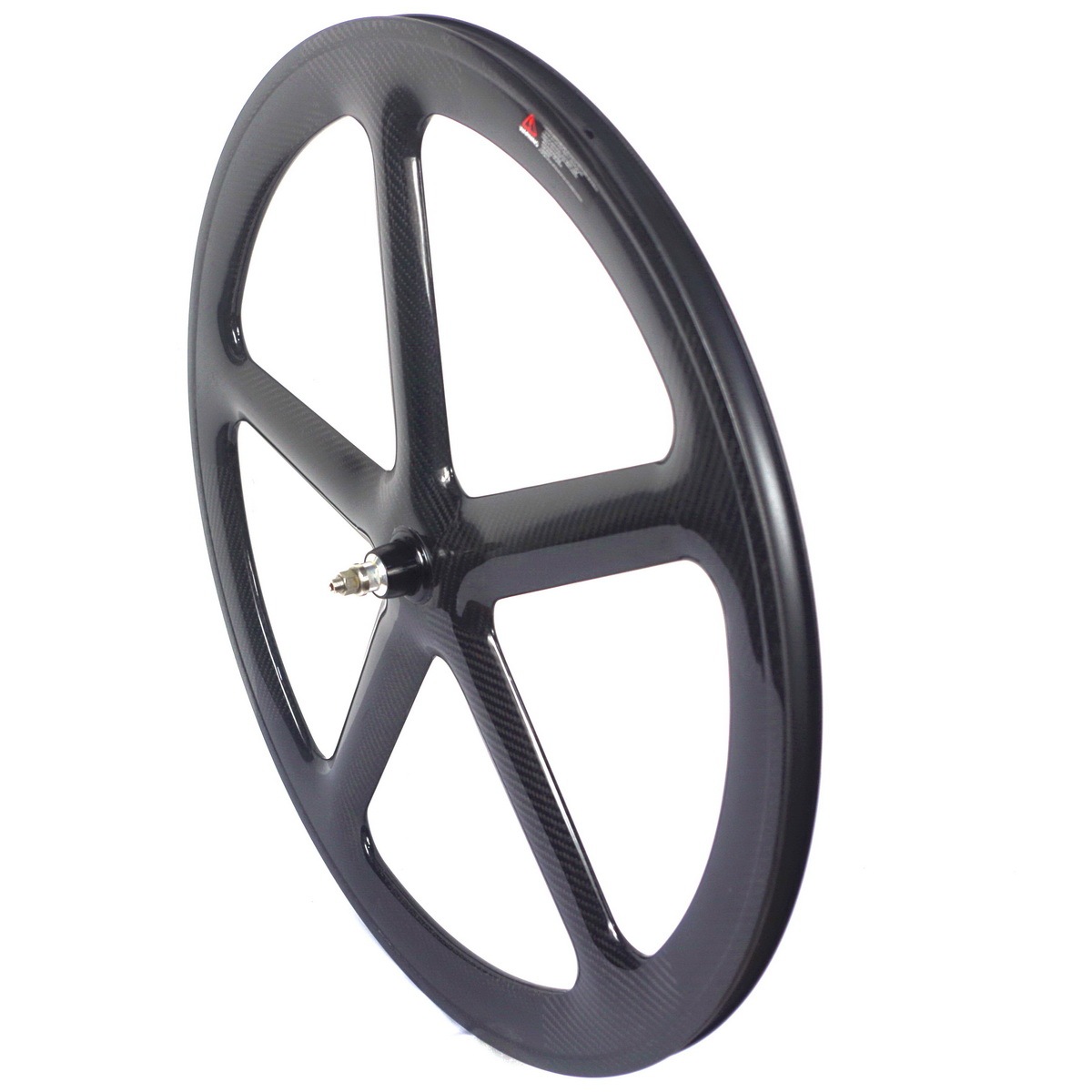 700C 5 Spoke Track Bike Carbon Wheels 50mm Depth 24mm External Width Clincher Tubular Fixed Gear Wheels