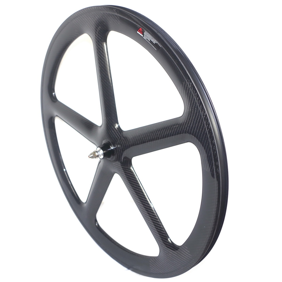 700C 5 Spoke Track Bike Carbon Wheels 50mm Depth 24mm External Width Clincher Tubular Fixed Gear Wheels